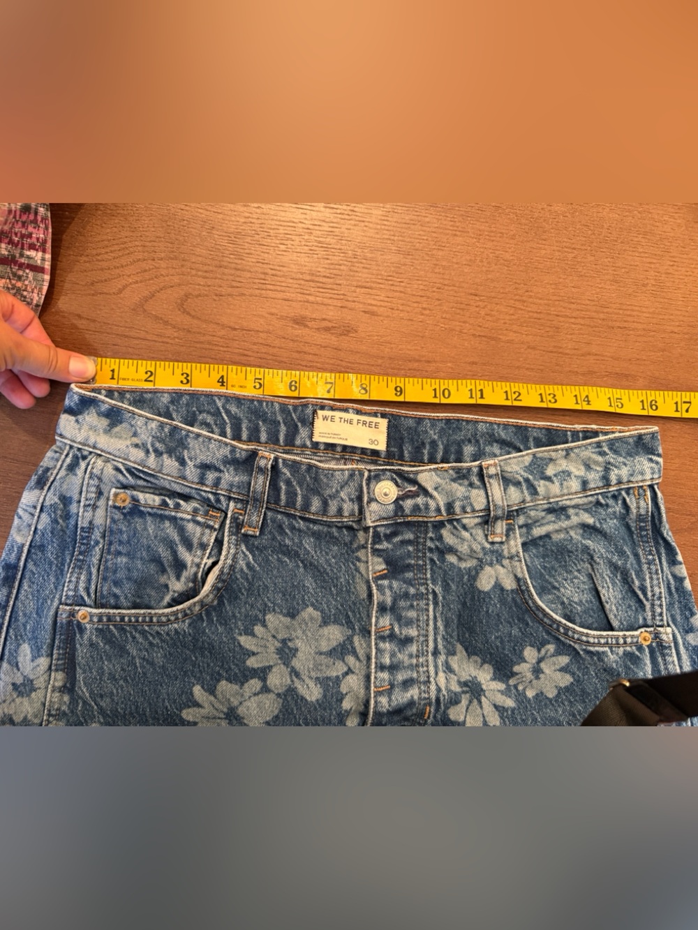 We The Free Good Luck Daisy Printed Denim Barrel Leg Jeans 30 - Picture 8 of 10